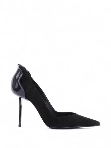 Pantofi cu toc Le Silla din piele de căprioară negru