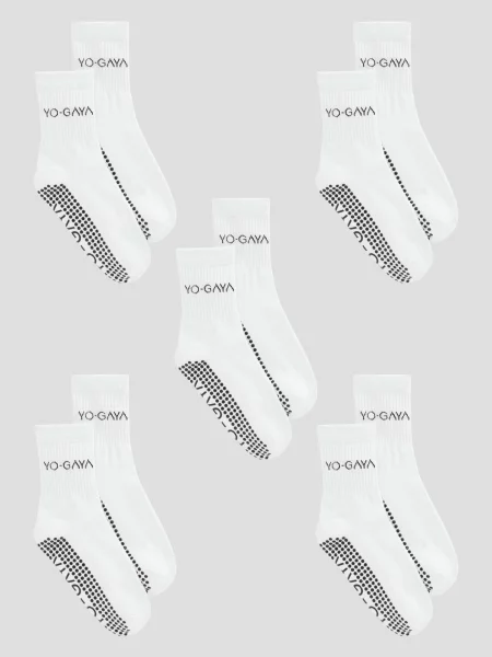 YO-GAYA Αθλητικές κάλτσες Socks 5 Pack Pilates' λευκό