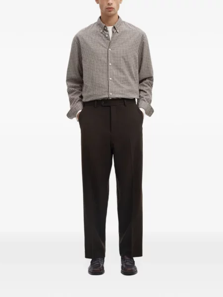 Pantaloni Selected maro