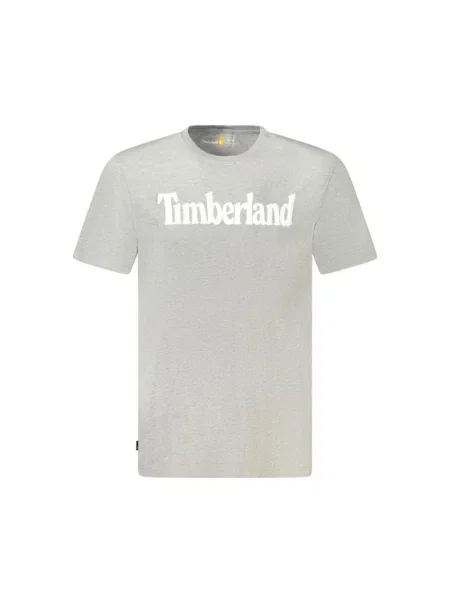Koszulka Timberland z okrągłym dekoltem szara
