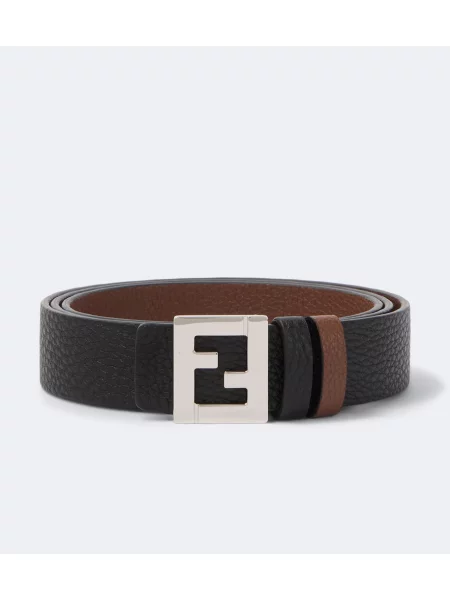 Cu centură reversibil curea Fendi din piele maro