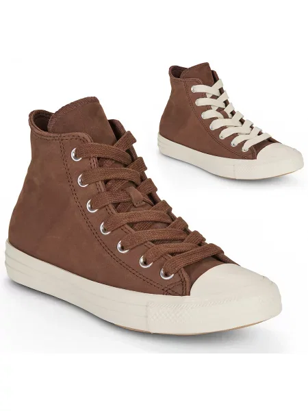 Členkové topánky Converse hnedá