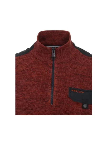 Sweter Casa Moda z długim rękawem pomarańczowy