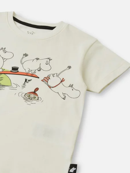 Дитяча Футболка REIMA Moomin Gosa бавовна/віскоза білий