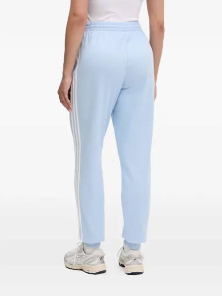 Pantaloni Adidas cu dungi alergare cu broderie albastru
