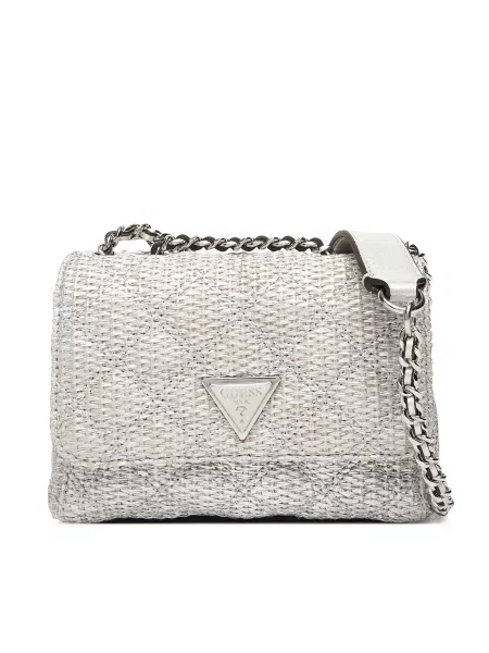 Мини сумка Guess серебряная