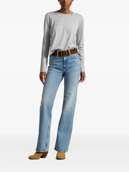 Șapcă Polo Ralph Lauren din fleece cu dungi cu volane albastru