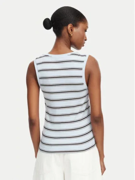 TOMMY HILFIGER Top svetlomodrá / čierna / biela modrá