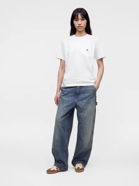 Carhartt WIP Tričko červená biela