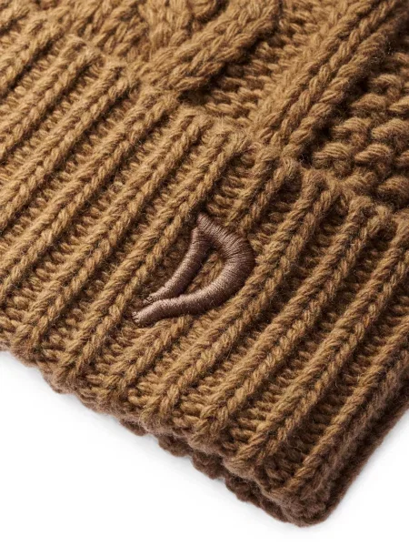 Căciulă Dondup cu broderie tricotate maro