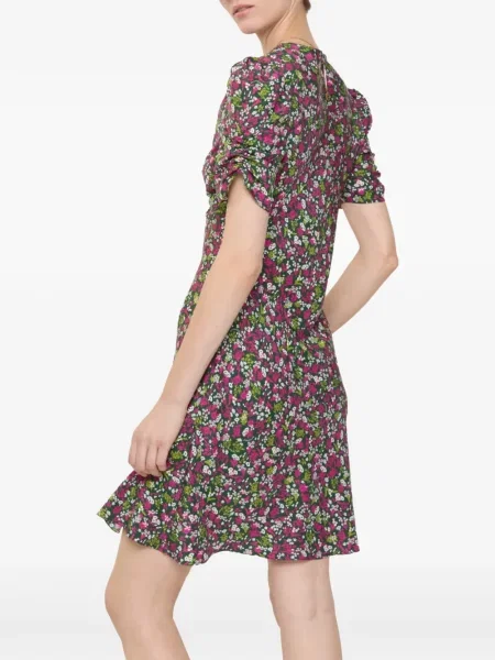 Rochie mini Burberry cu model floral de costum negru