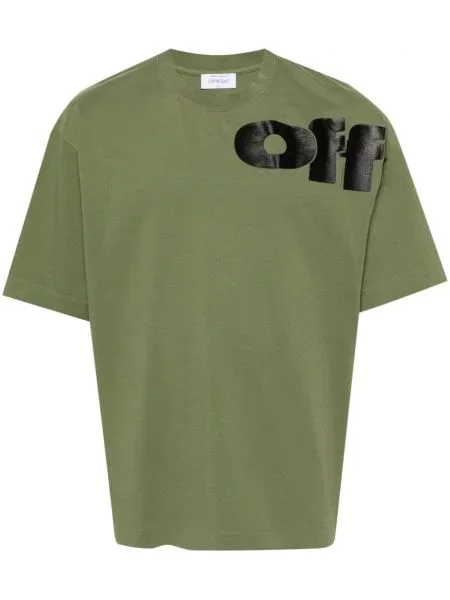 Tricou Off-white cu autograf alb