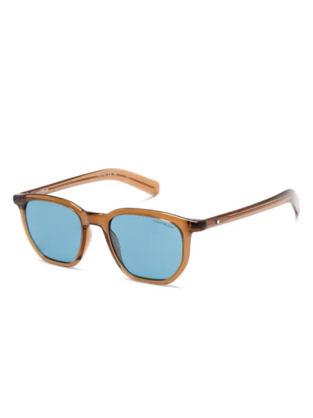 Ochelari de soare Montblanc cu imprimeu geometric maro