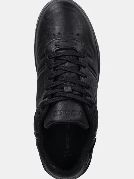 Кожаные кроссовки Lacoste черные