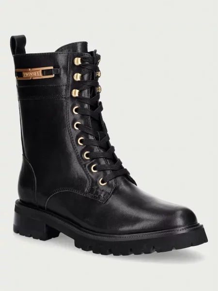 Twinset botine pentru femei din piele negru