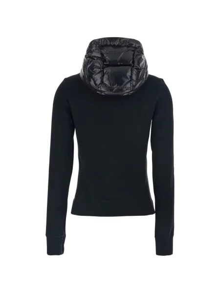 Ватиран суичър с качулка Moncler Grenoble с автограф черно