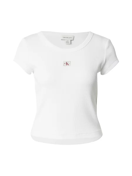 Calvin Klein Jeans Tricou roșu alb