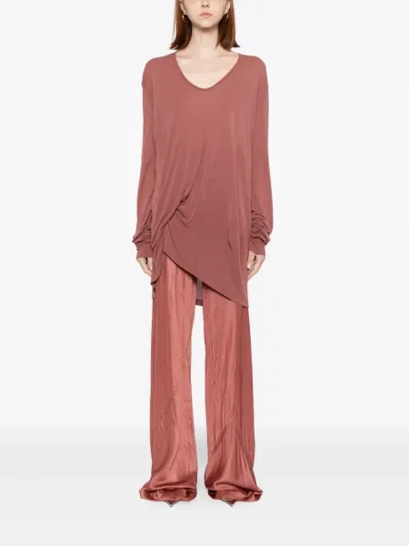 Pantaloni Rick Owens roșu