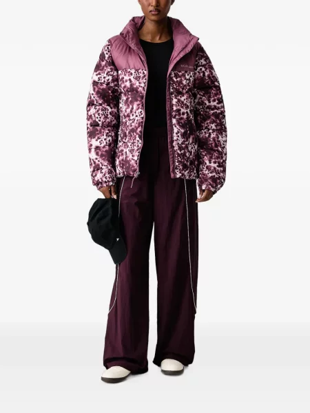 Geacă cu puf Columbia cu imagine cu model leopard violet