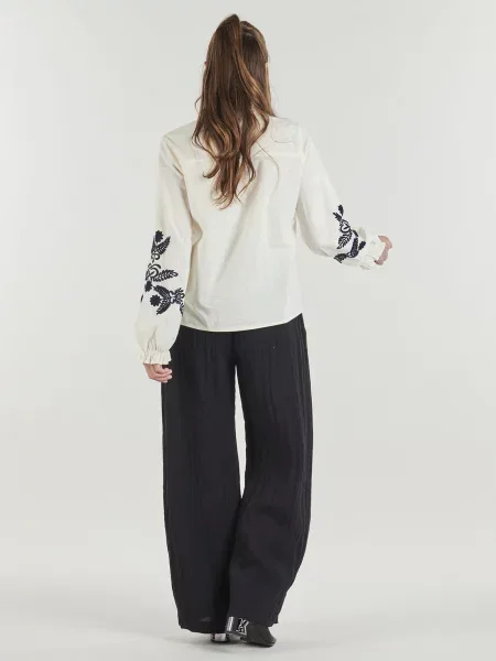 Top Only cu broderie bej