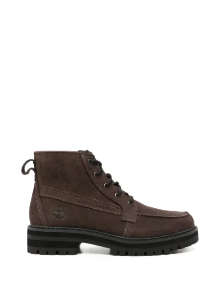 Botine Timberland cu șireturi din piele maro