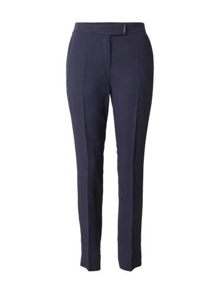 BOSS pantaloni bleumarin mulata high waist albastru