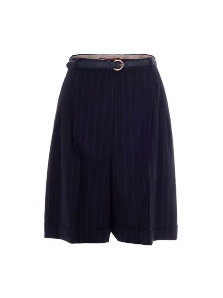 Długie szorty Max Mara Studio niebieskie