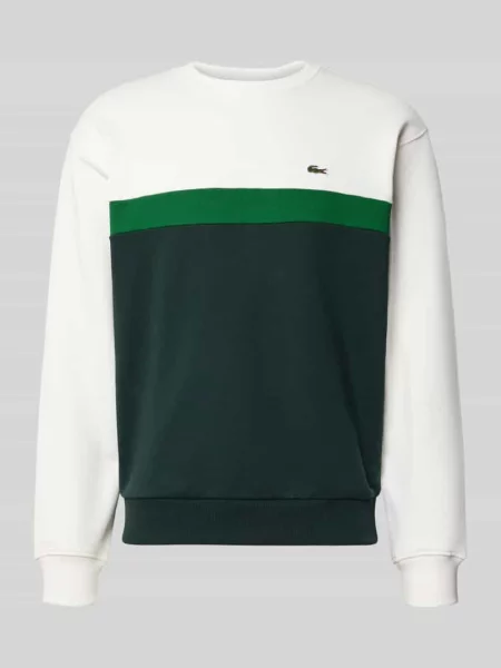 Bluza dresowa z czystej bawełny krój regular fit Lacoste biała