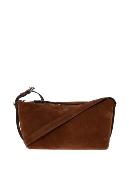 Geantă Moschino din piele de căprioară maro