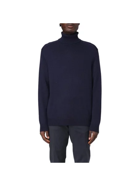 Sweter z golfem Armani Exchange do golfa niebieski