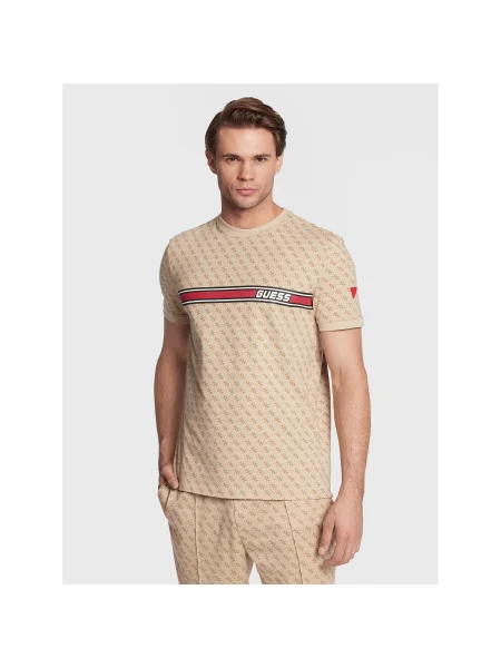 Guess Póló Jamey Regular Fit bézs