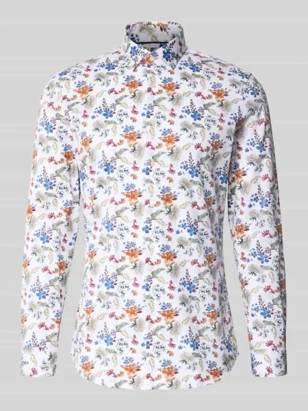 Super krój slim fit koszula biznesowa z kołnierzykiem kent Jake*s biała