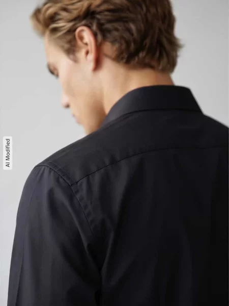 Body Koszula biznesowa o kroju slim fit z mieszanki bawełny Olymp Level Five czarna