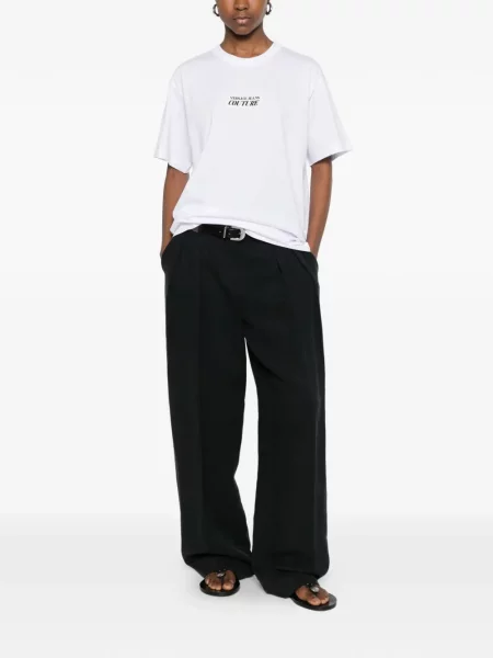 Tricou Versace Jeans Couture cu autograf alb