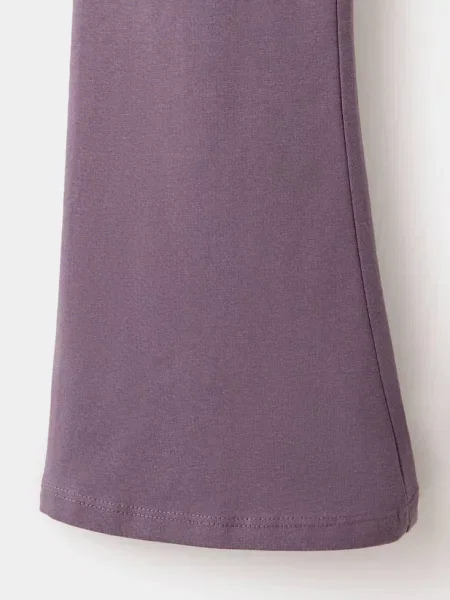 Legginsy z wywijanym pasem purpurowy Dzieci lata MANGO KIDS
