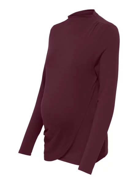 Only Maternity Tricou OLMLamour vin roșu