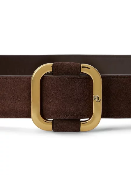 Lauren Ralph Lauren curea pentru femei din piele întoarsă maro
