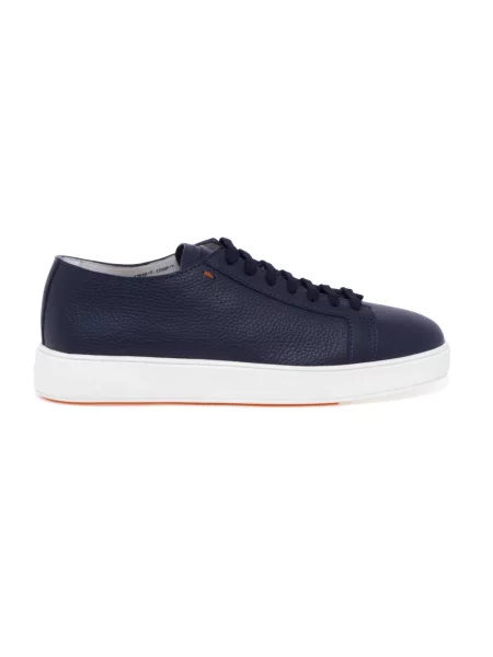 Sneakersy Santoni skórzane niebieskie