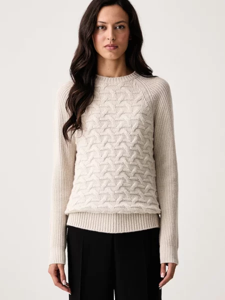 Armani Exchange pulover pentru femei cu lână bej