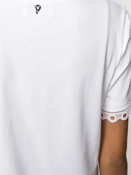 Tricou Dondup cu broderie alb