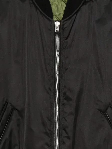 Geacă bomber Tom Ford de mătase negru