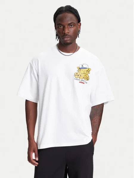Тениска adidas Originals Graphic Os Ss T с принт бяло