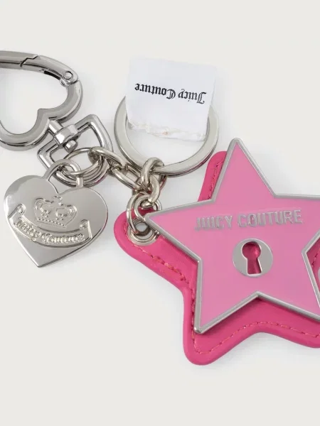 Juicy Couture obesek za ključe STAR roza