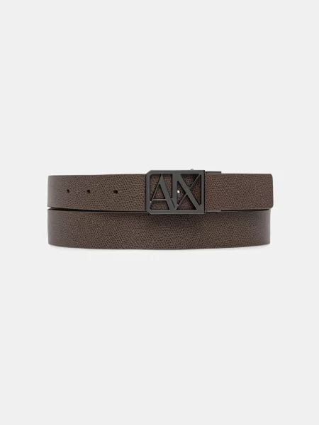 Armani Exchange dvostrani remen za muškarce smeđa