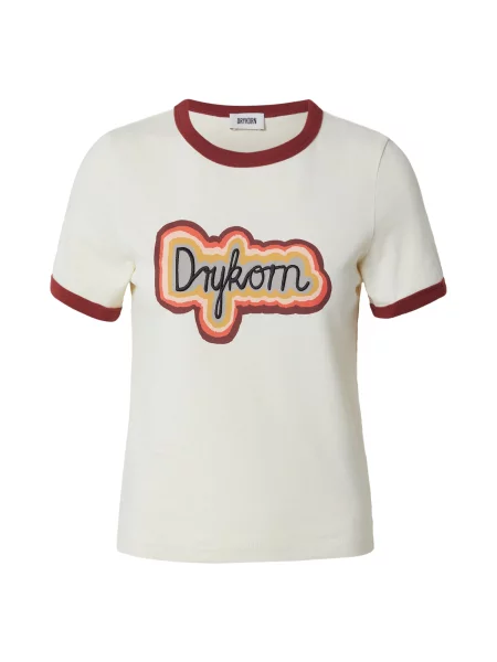 DRYKORN Tricou galben auriu / galben deschis / roși aprins / deschis roșu