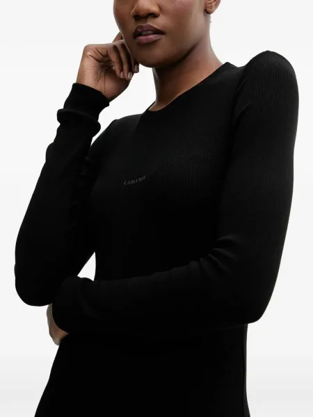 Rochie maxi La Mania lungă de costum negru