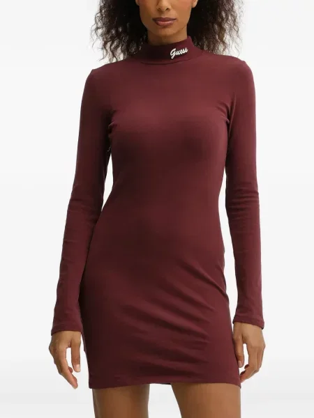 Rochie mini Guess cu broderie roșu