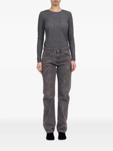 Tiesūs džinsai Mm6 Maison Margiela pilka