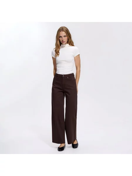 Reserved Wide leg comfort farmer dark grey jeans szürke