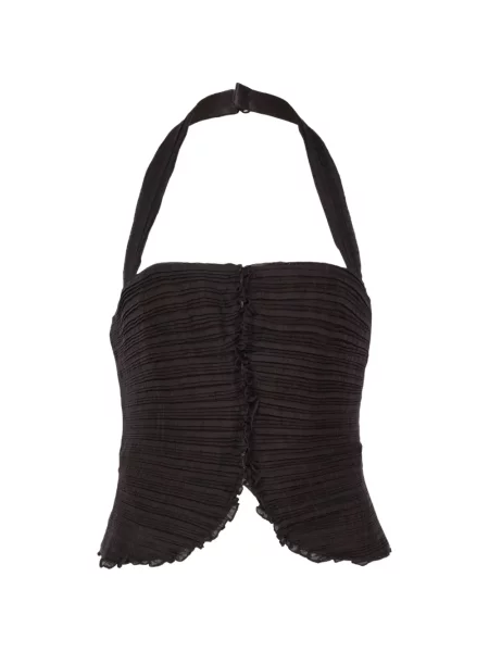 Top Stolen Stores cu gât halter negru